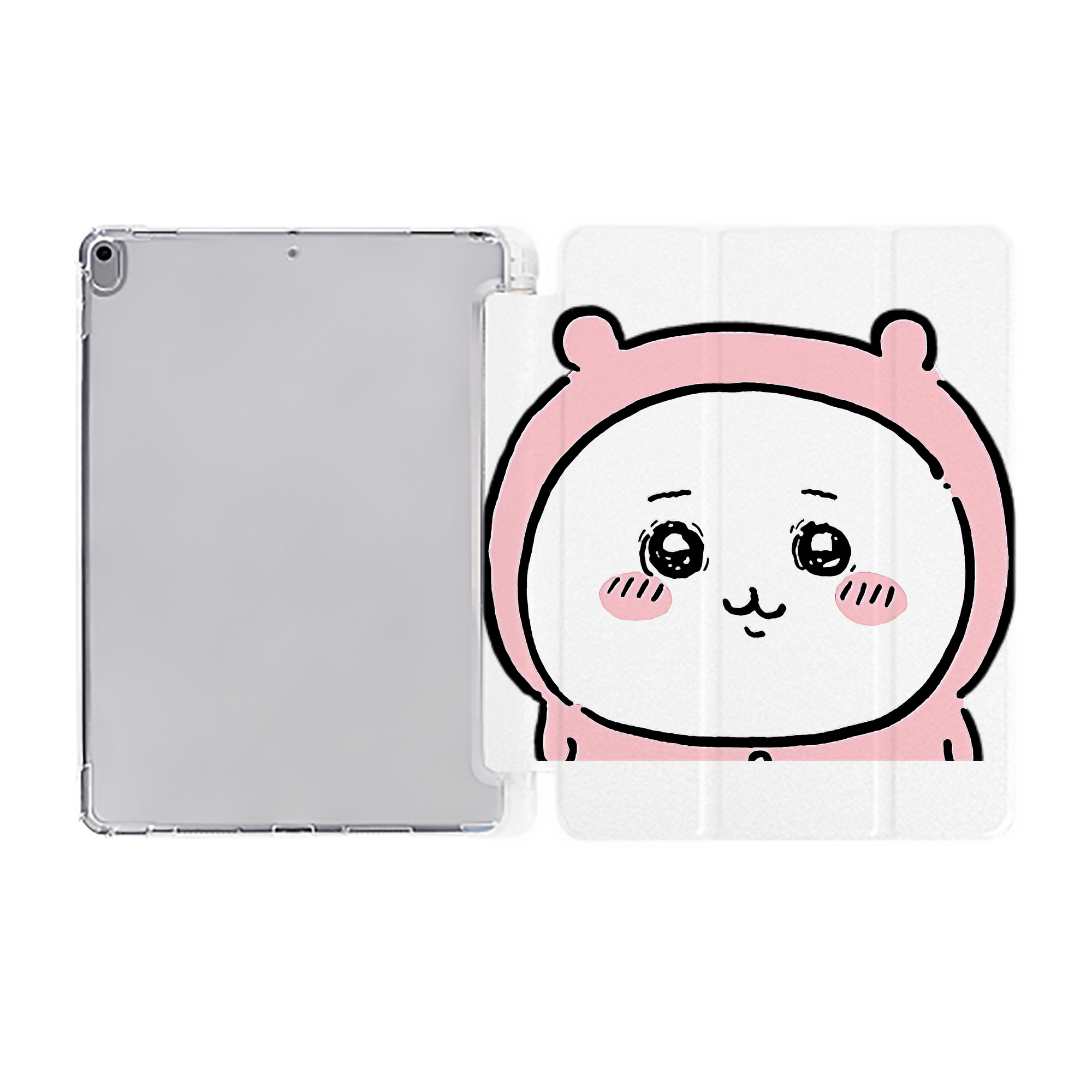 （画像用） ちいかわ ちいかわ Chii-kawa chiikawa IPad ケース ペン収納付き 三つ折りスタンド PUレザー×シリコン 対応機種9.5/10.5/10.9インチ